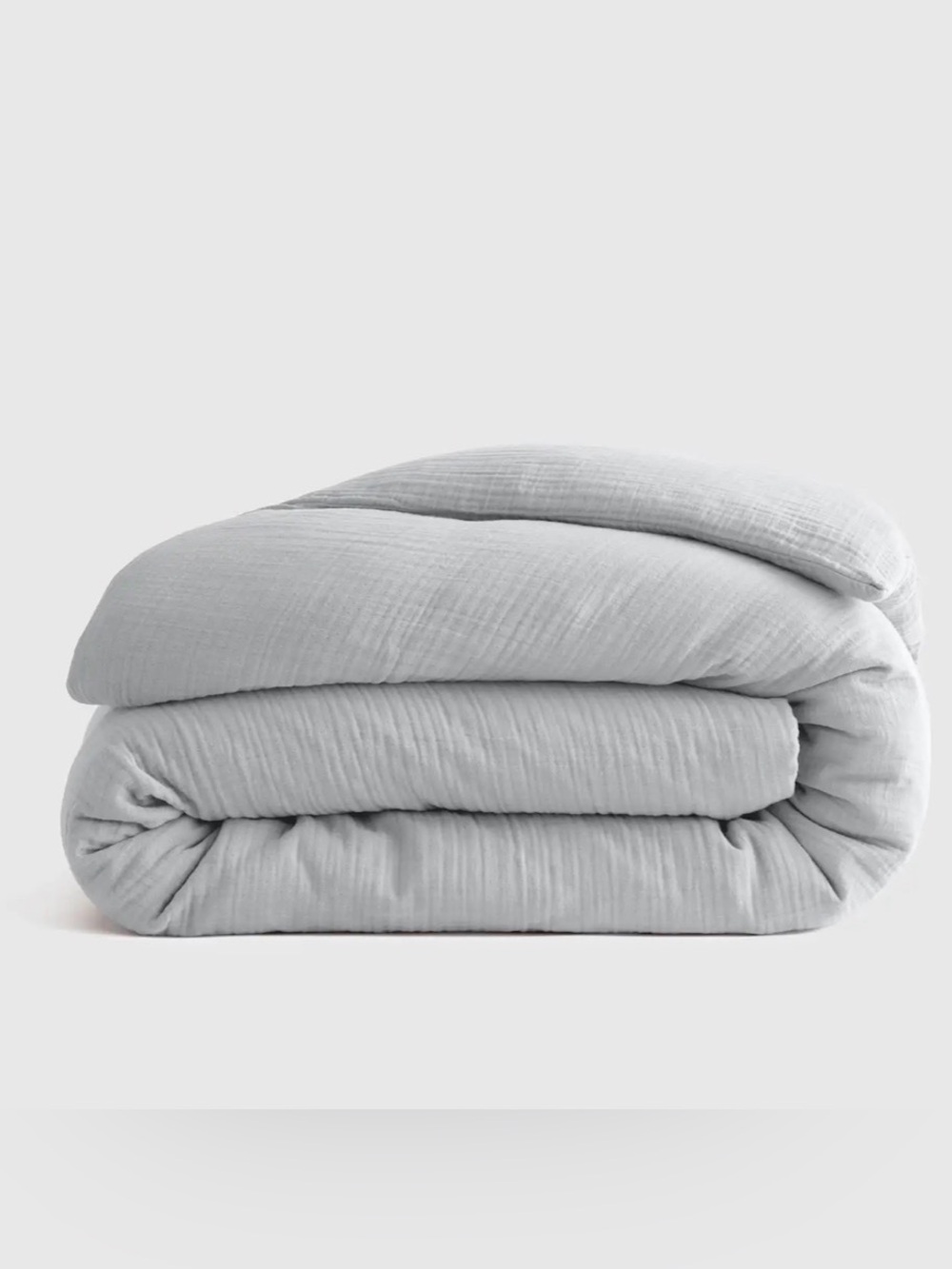 Quince Organic Cotton Airy Gauze Full/Queen Duvet Cover in Mist